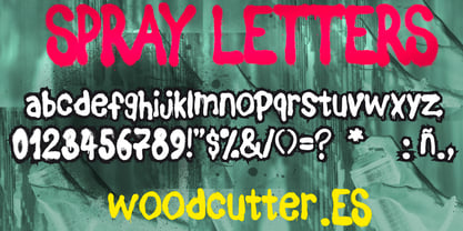 Spray Letters Font Poster 4