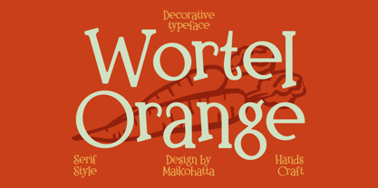 Wortel Orange Font Poster 1