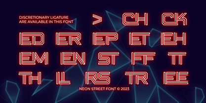 Neon Street Font Poster 7