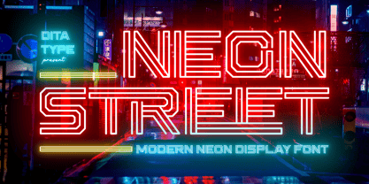 Neon Street Font Poster 1