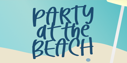 Party at the Beach Font Poster 1