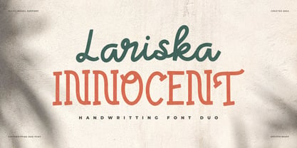 Lariska Innocent Script Font Poster 1