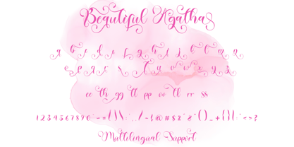 Beautiful Agatha Font Poster 7