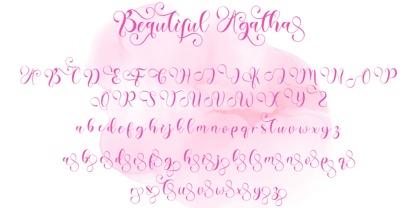 Beautiful Agatha Font Poster 6