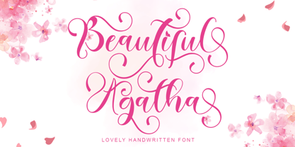Beautiful Agatha Font Poster 1