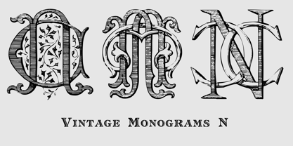 Monocracy Vintage Monograms N Font Poster 5