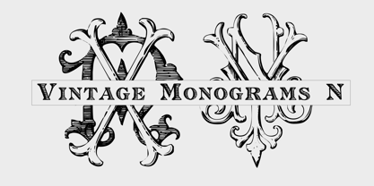 Monocracy Vintage Monograms N Font Poster 1