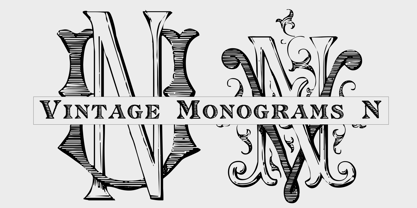 Monocracy Vintage Monograms N Font Poster 3