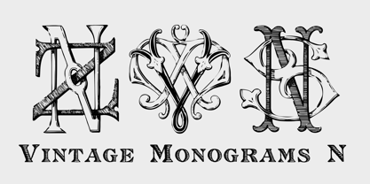 Monocracy Vintage Monograms N Font Poster 4