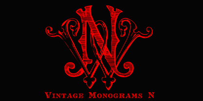 Monocracy Vintage Monograms N Font Poster 2