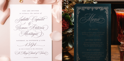 Juliette Wedding Font Poster 3