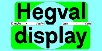 Hegval Display Font Poster 1