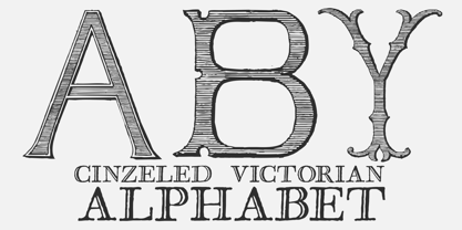 Cinzeled Victorian Alphabet Font Poster 4