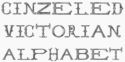 Cinzeled Victorian Alphabet Font Poster 1