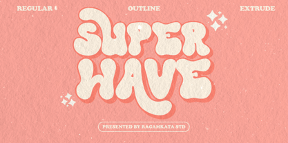 Super Wave Font Poster 1