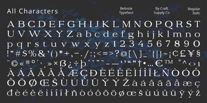 Belinzie Font Poster 6