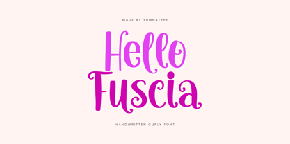 Hello Fuscia Fuente Póster 1