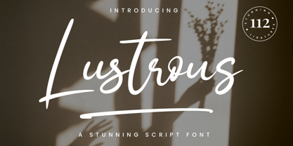 Lustrous Font Poster 1