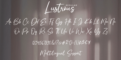 Lustrous Font Poster 8