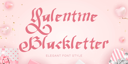 Valentine Blackletter Font Poster 1