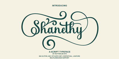 Shanethy Script Fuente Póster 1