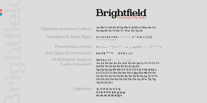 Brightfield Font Poster 2