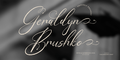 Geraldyn Brushko Font Poster 1