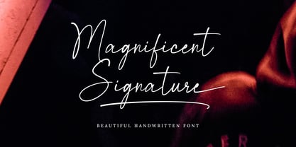 Magnificent Signature Font Poster 1