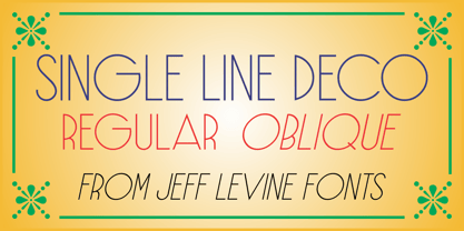 Single Line Deco JNL Font Poster 2