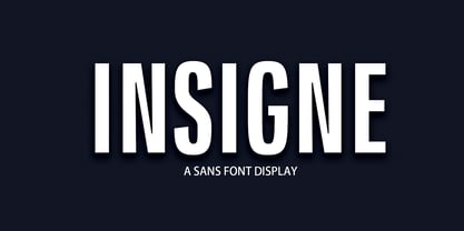 Insigne Display Font Poster 1