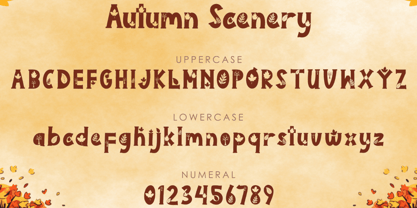 Autumn Scenery Font Poster 5