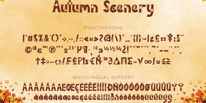 Autumn Scenery Font Poster 6