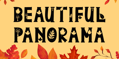 Autumn Scenery Font Poster 2