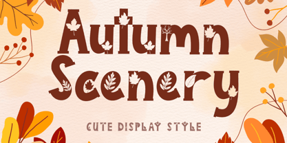 Autumn Scenery Font Poster 1