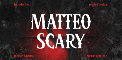 Matteo scary Font Poster 1
