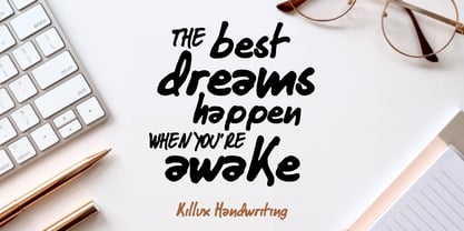 Killux Handwriting Font Poster 3