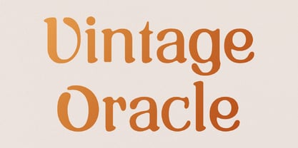Vintage Oracle Font Poster 1