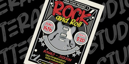 HOME ROCK Font Poster 4