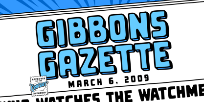 Gibbons Gazette Font Poster 1