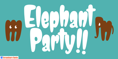 Elephant Party Font Poster 8