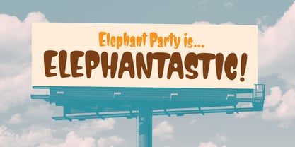 Elephant Party Font Poster 4
