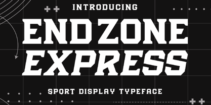 End Zone Express Font Poster 1