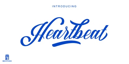 Heartbeat Font Poster 1