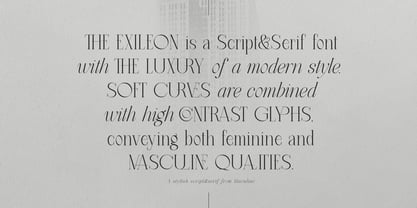 The Exileon Script&Serif font duo Fuente Póster 13