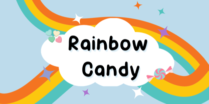 Rainbow Candy Fuente Póster 1