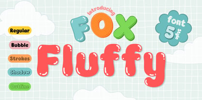 Fox Fluffy Fuente Póster 1