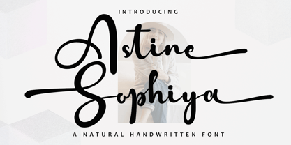 Astine Sophiya Script Font Poster 1