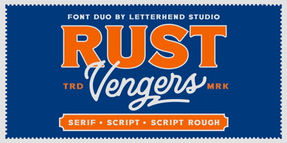 Rust Vengers Font Poster 1