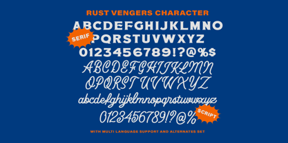 Rust Vengers Font Poster 9