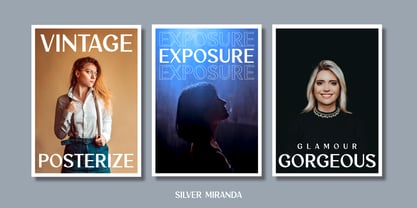 Silver Miranda Font Poster 5